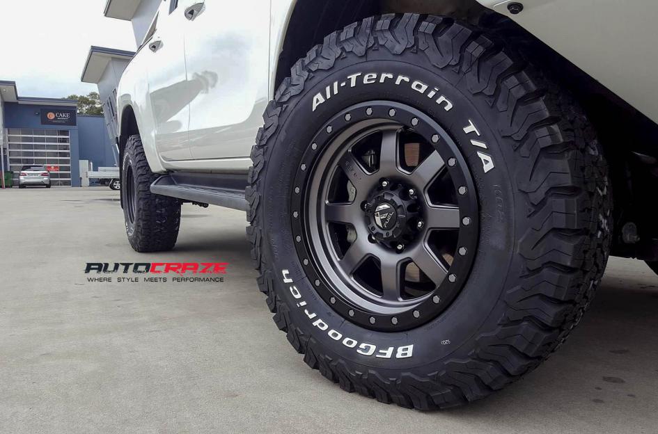 TOYOTA HILUX N80 4WD TROPHY MATTE ANTHRACITE WITH BLACK RING
