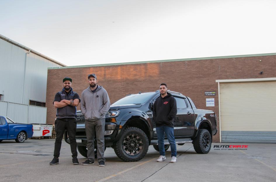 FORD RANGER HOSS XD II SATIN BLACK DARK TINT