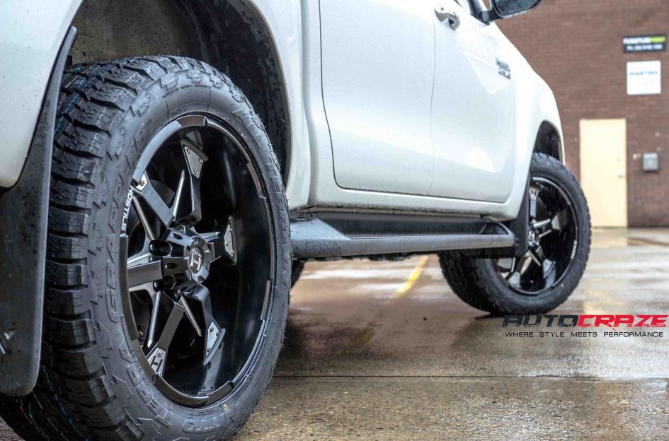 TOYOTA HILUX N80 4WD KNUCKLES SATIN BLACK MILLED ACCENTS