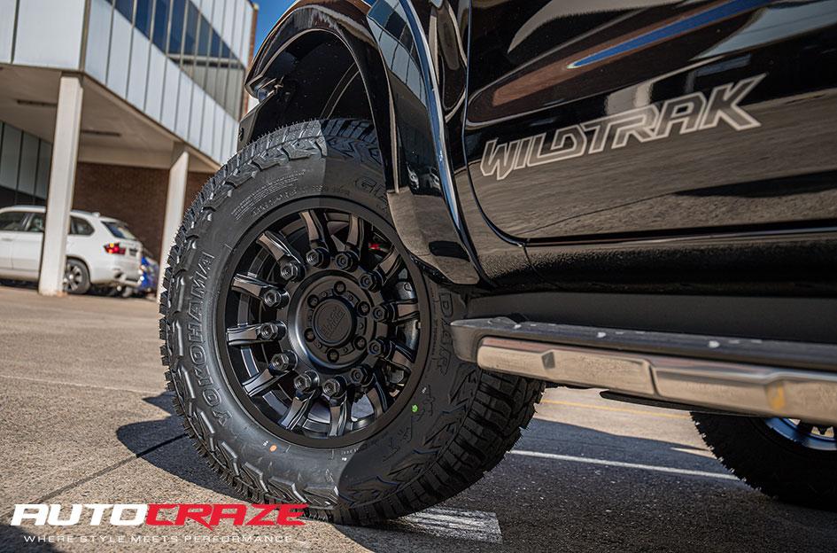 FORD RANGER MISSION MATTE BLACK MACHINED TINTED SPOKES