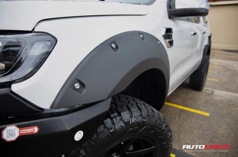 FORD RANGER AVALANCHE MATTE BLACK FRONT MILLED