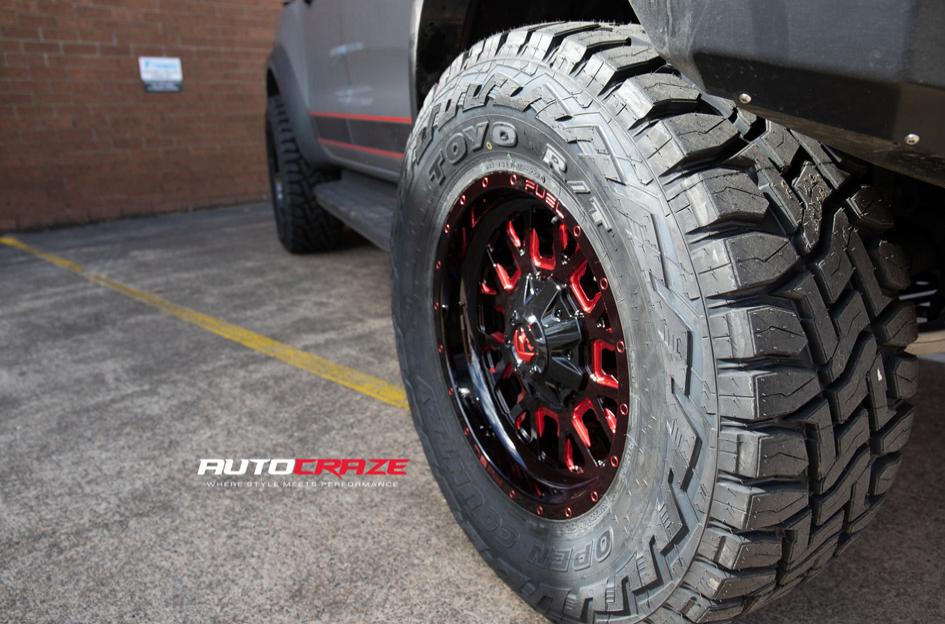 FORD RANGER RAPTOR STROKE GLOSS BLACK CANDY RED