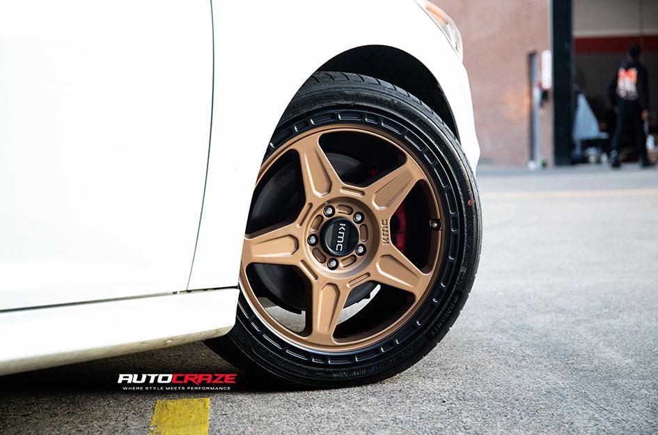 FORD FOCUS 5 STUD ALPINE BRONZE W BLACK LIP WHEELS