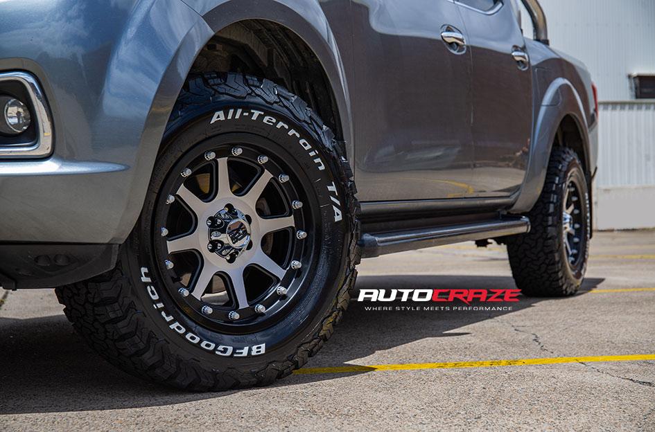 NISSAN NAVARA ADDICT MATTE BLACK MACHINED FACE