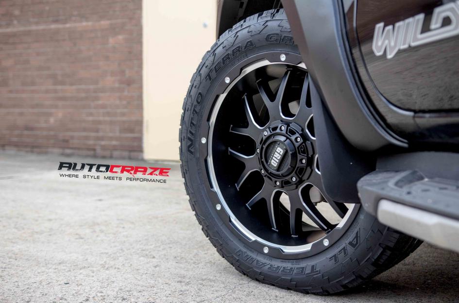 FORD RANGER GD02 MATTE BLACK MILLED ACCENTS
