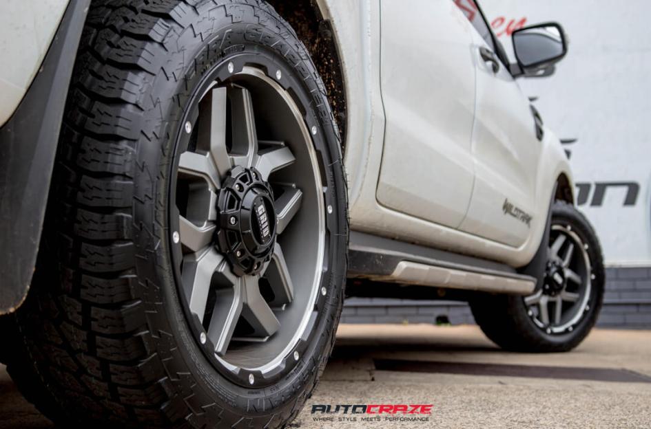FORD RANGER GD07 MATTE ANTHRACITE MILLED WITH BLACK LIP