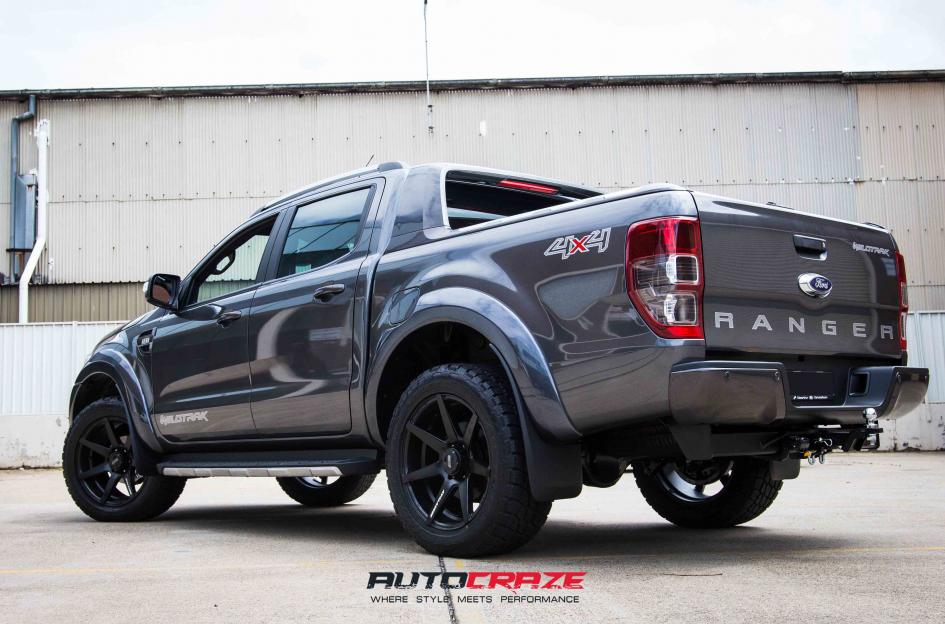 FORD RANGER AVALANCHE MATTE BLACK MILLED FONT