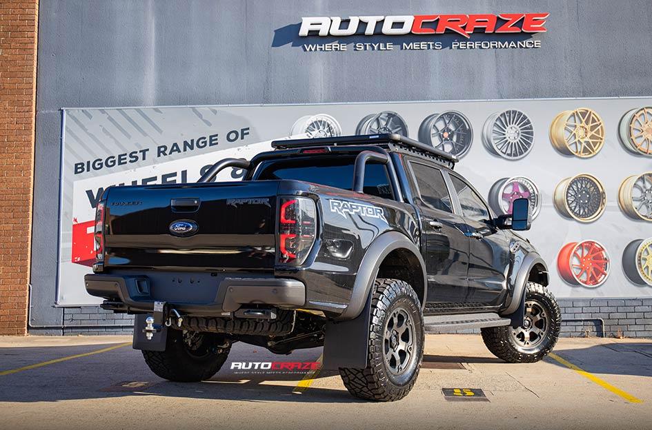 FORD RANGER RAPTOR BEAST BLACK MACHINED WITH DARK TINT
