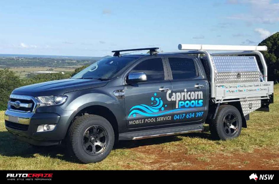 FORD RANGER BEAST BLACK MACHINED WITH DARK TINT