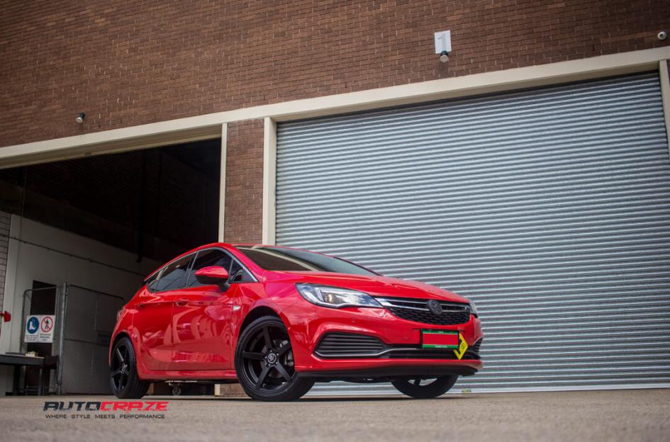 HOLDEN ASTRA  5 STUD  RACER MATTE BLACK