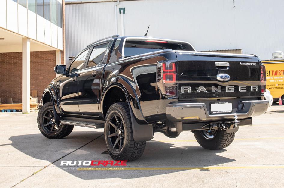 FORD RANGER AVALANCHE MATTE BLACK FRONT MILLED