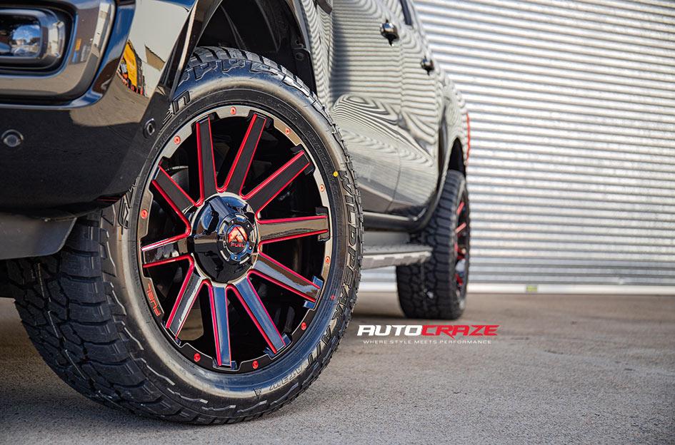 FORD RANGER CONTRA GLOSS BLACK CANDY RED