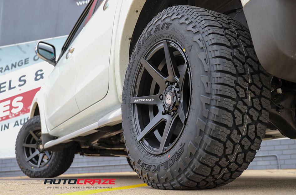 MITSUBISHI TRITON AVALANCHE MATTE BLACK MILLED FONT