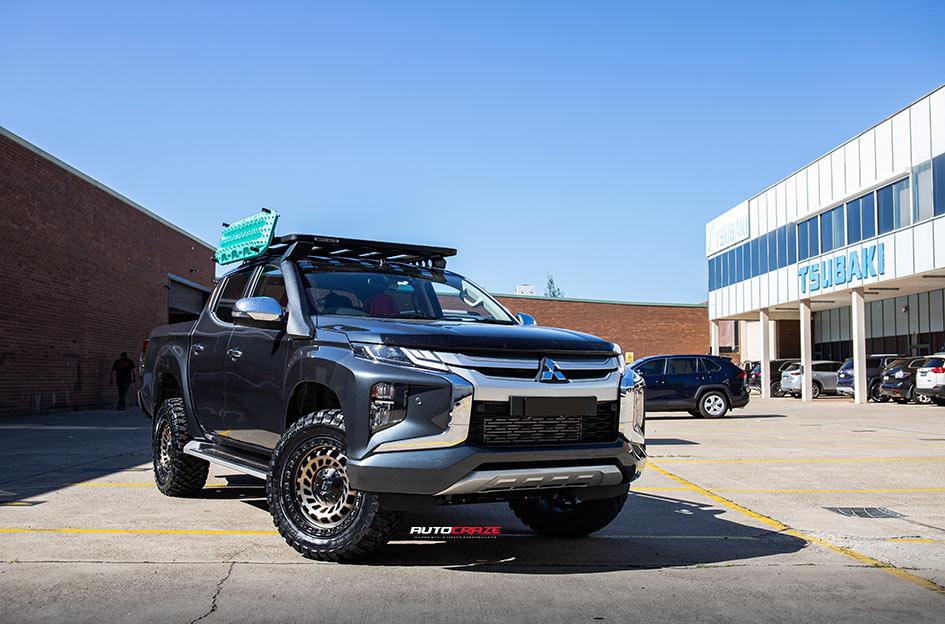 MITSUBISHI TRITON ZOMBIE SATIN BLACK MACHINED BRONZE TINT