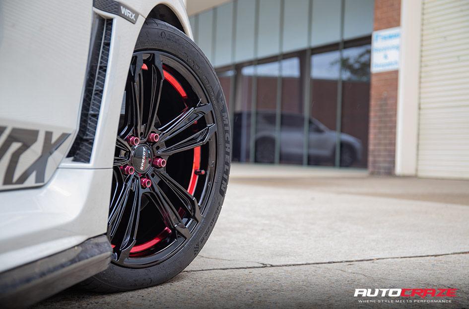 SUBARU WRX REDBACK PIANO BLACK RED UNDERCUT