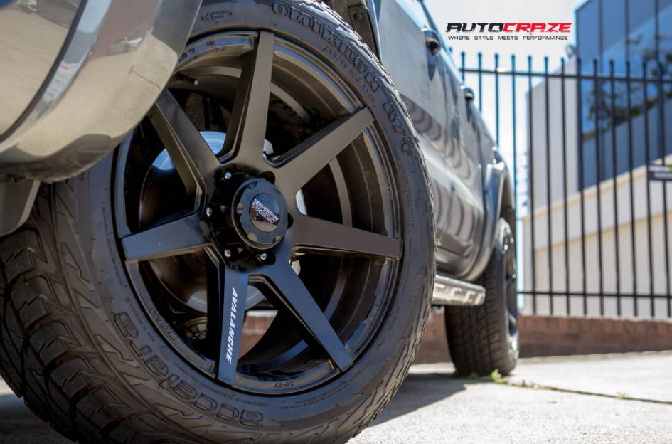FORD RANGER AVALANCHE MATTE BLACK MILLED FONT