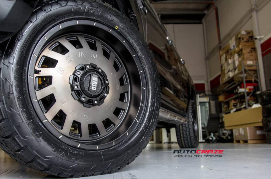 FORD RANGER GD03 MATTE BLACK MACHINED FACE WITH DARK MATTE TINT