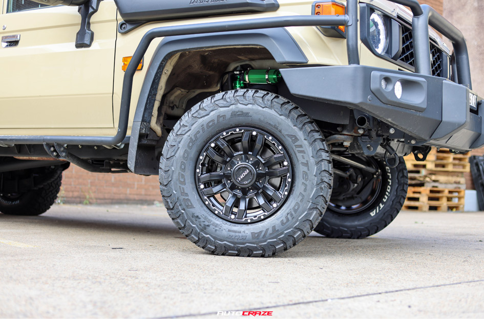 TOYOTA LAND CRUISER 79 SERIES ROH VAPOUR MATT BLACK W/ SILVER BOLTS