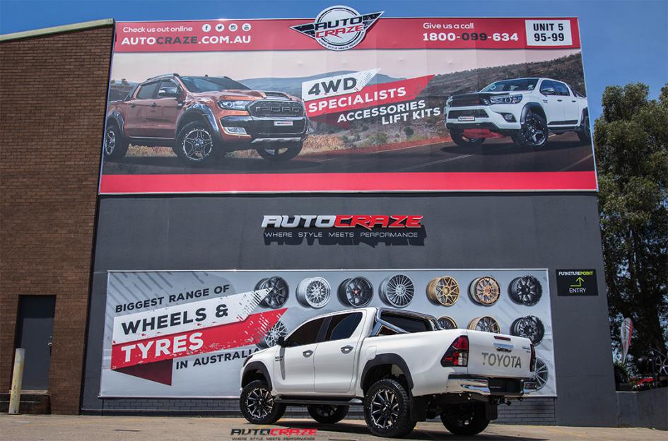 TOYOTA HILUX N80 4WD GD05 MATTE BLACK MILLED ACCENTS