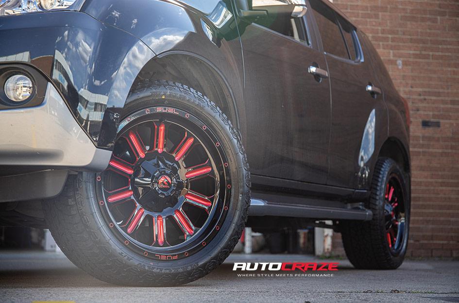 ISUZU MU X HARDLINE GLOSS BLACK CANDY RED ACCENTS