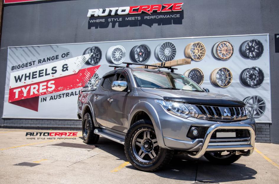 MITSUBISHI TRITON ANZA MATTE ANTHRACITE WITH BLACK RING
