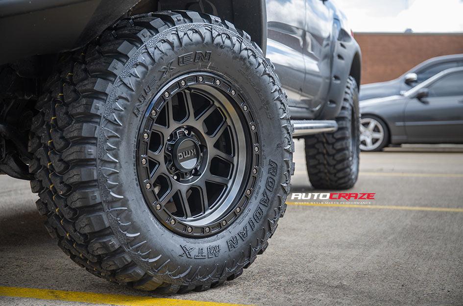 FORD RANGER KM544 MESA SATIN BLACK GLOSS BLACK LIP