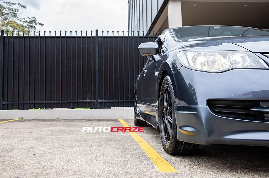 HONDA CIVIC 5 STUD MR140 SATIN BLACK
