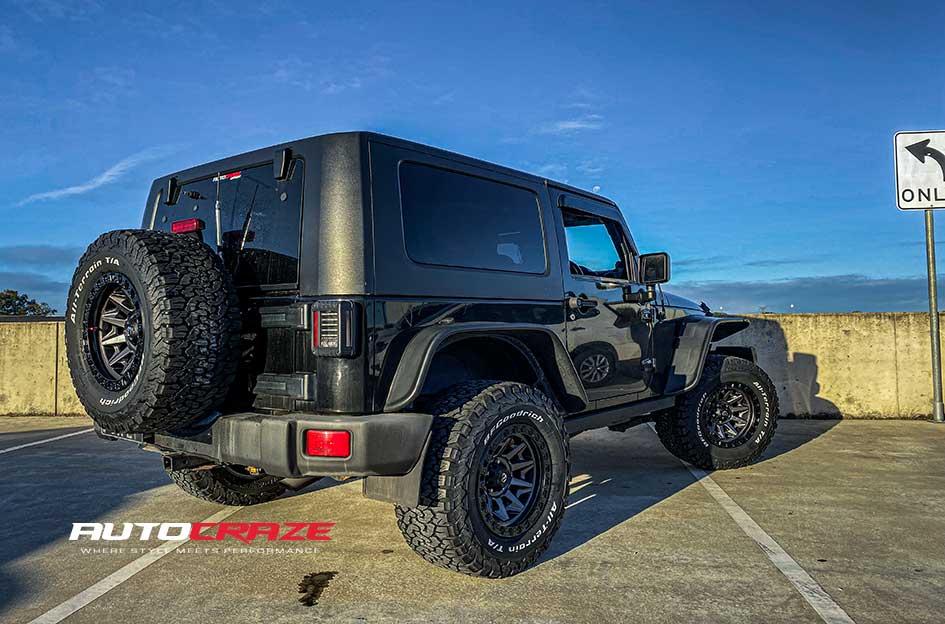 JEEP WRANGLER FUEL COVERT MATTE GUN BLACK BEAD RING