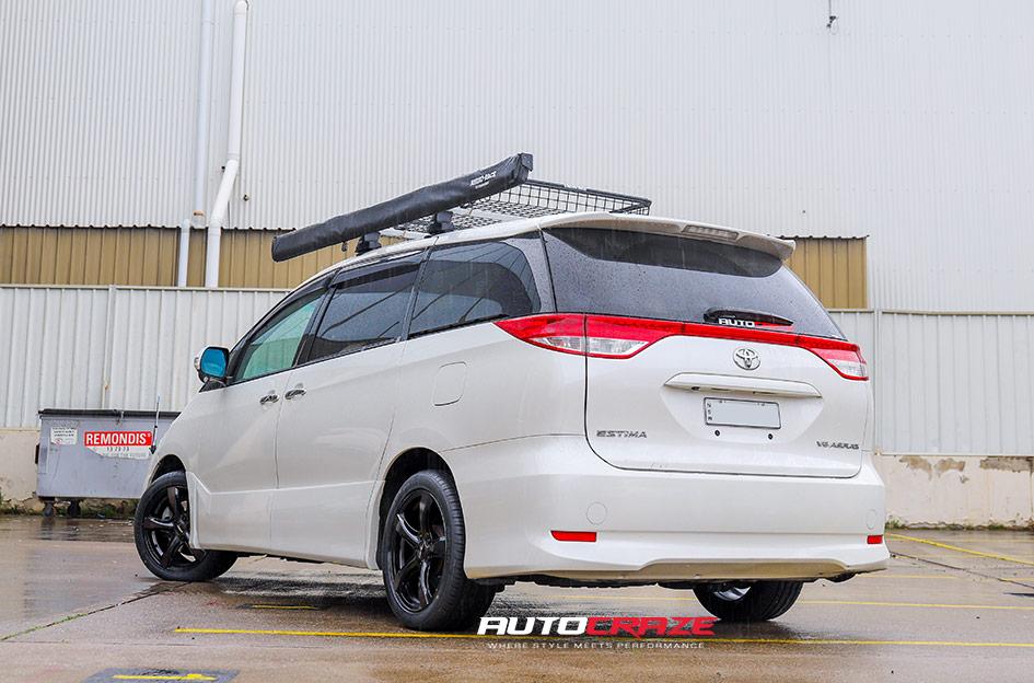 TOYOTA ESTIMA BADGER GLOSS BLACK DARK TINT FACE