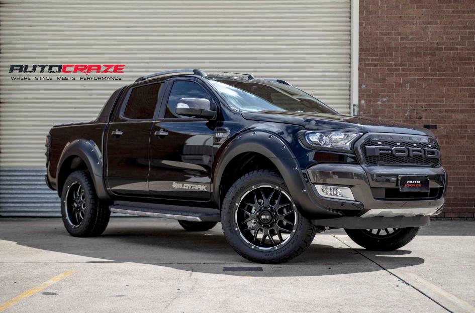 FORD RANGER GD02 MATTE BLACK MILLED ACCENTS