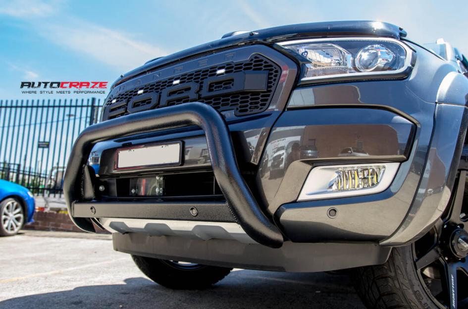 FORD RANGER AVALANCHE MATTE BLACK MILLED FONT