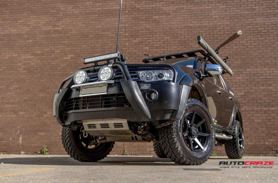 MITSUBISHI CHALLENGER AVALANCHE MATTE BLACK MILLED FONT