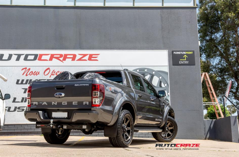 FORD RANGER GD06 MATTE BLACK MACHINED FACE WITH DARK MATTE TINT