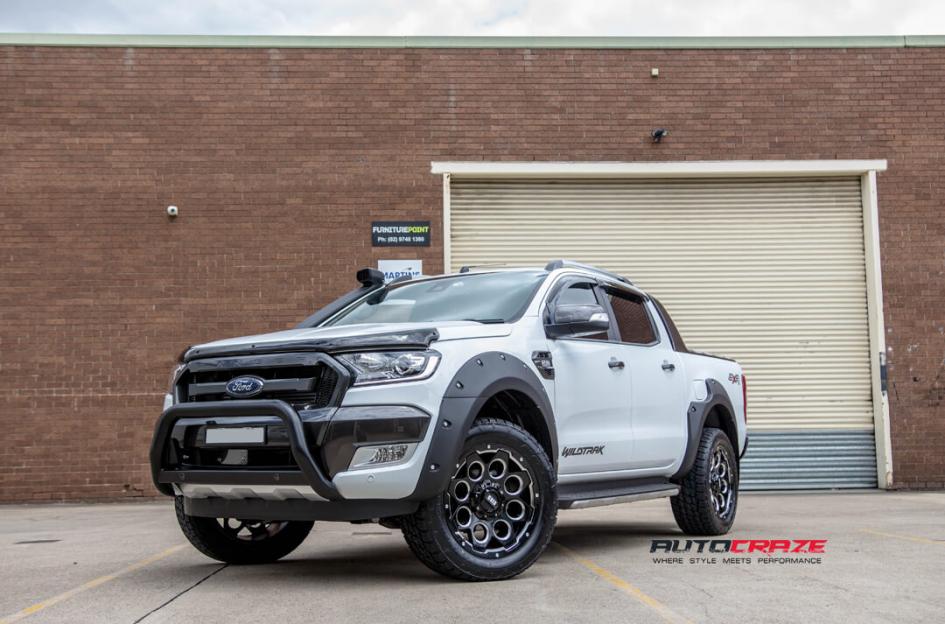 FORD RANGER GD08 MATTE BLACK MILLED ACCENTS