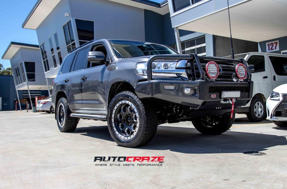 TOYOTA LANDCRUSIER SAVAGE MATTE BLACK MILLED ACCENTS