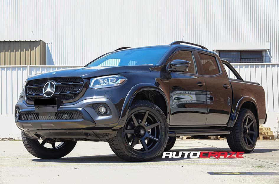 MERCEDES X CLASS AVALANCHE MATTE BLACK FRONT MILLED