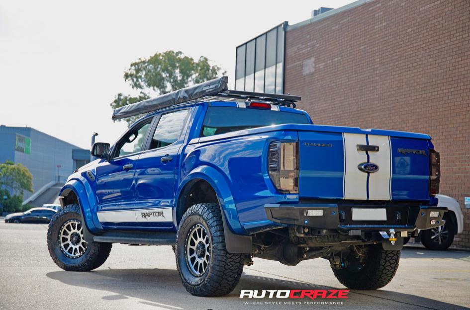 FORD RANGER RAPTOR CALIBRE SATIN BLACK MACHINED FACE
