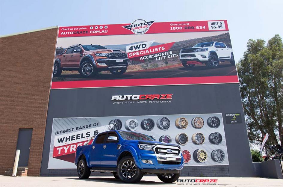 FORD RANGER GD05 MATTE BLACK MILLED ACCENTS
