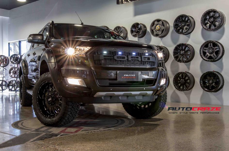 FORD RANGER GD03 GLOSS BLACK MILLED ACCENTS