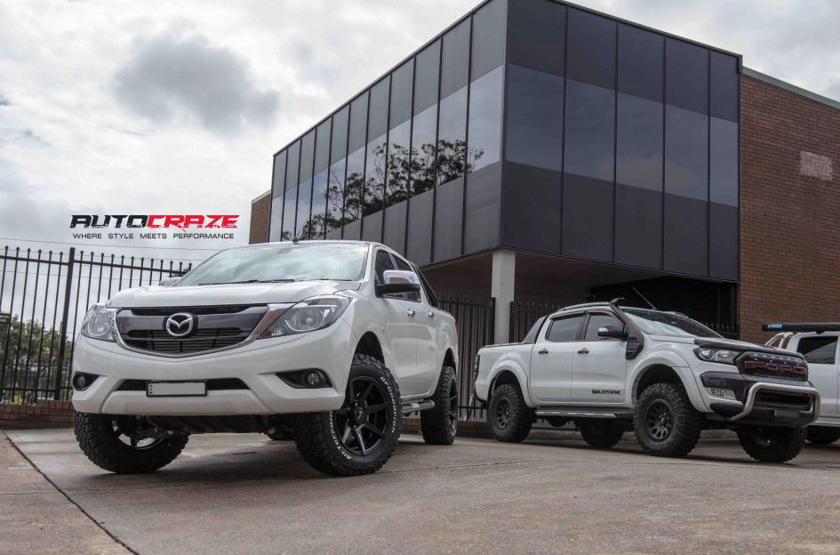 MAZDA BT 50 AVALANCHE MATTE BLACK MILLED FONT