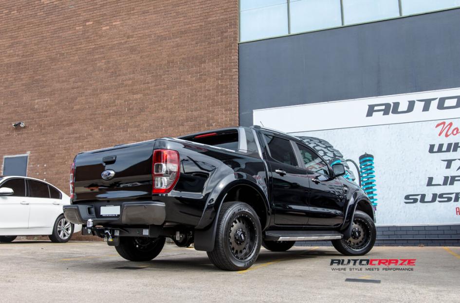 FORD RANGER GD03 MATTE BLACK MACHINED FACE WITH DARK MATTE TINT