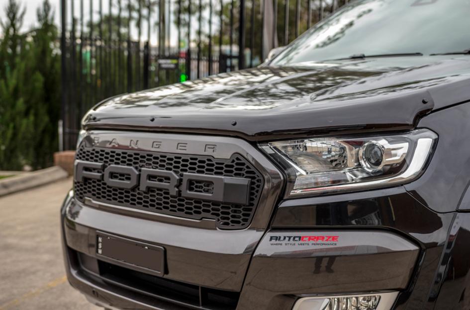 FORD RANGER GD06 MATTE BLACK MACHINED FACE WITH DARK MATTE TINT