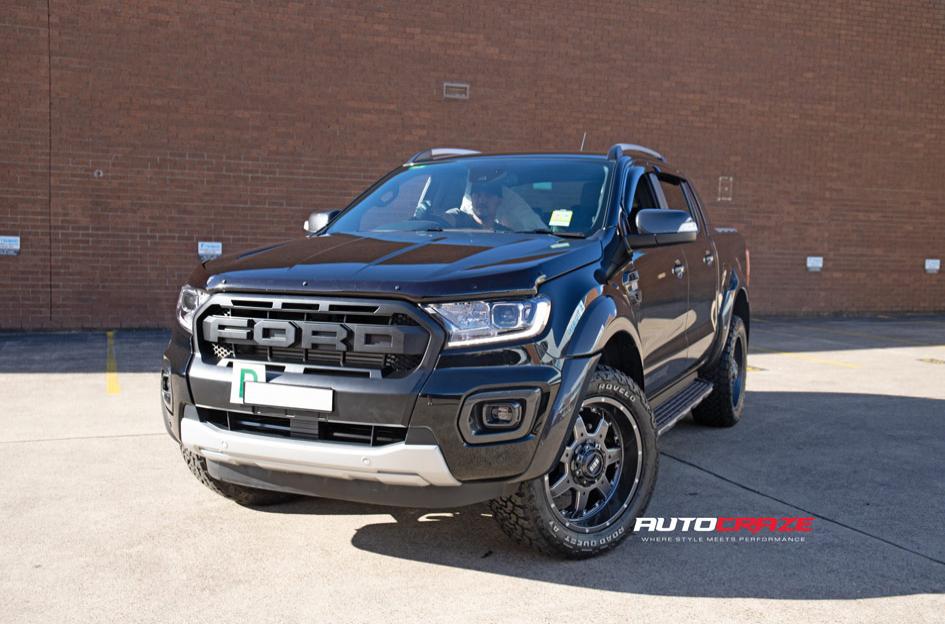 FORD RANGER GD01 GRAPHITE MILLED ACCENTS WITH CHROME INSERTS