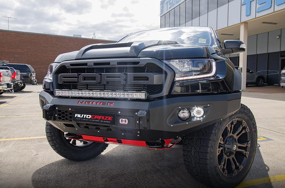 FORD RANGER RAPTOR VAPOR BLACK MACHINED WITH DARK TINT