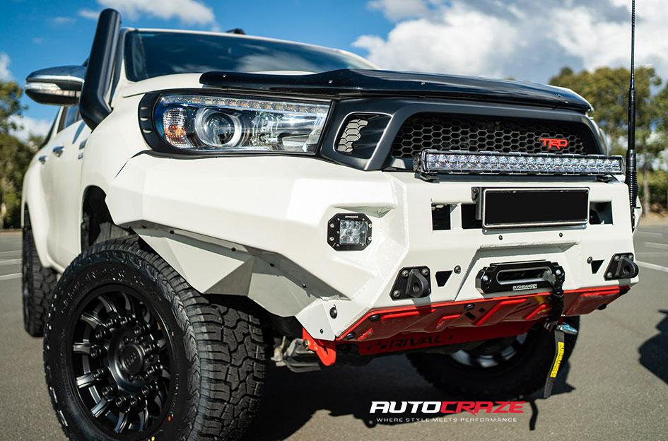 TOYOTA HILUX N80 4WD MISSION MATTE BLACK MACHINED TINTED SPOKES