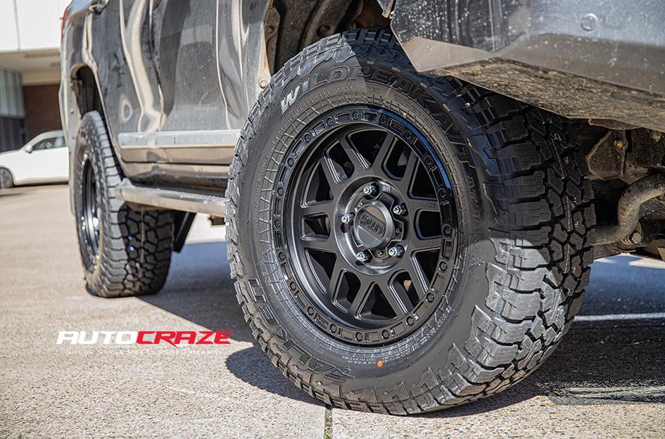 TOYOTA LANDCRUISER MESA KM544 SATIN BLACK GREY TINT