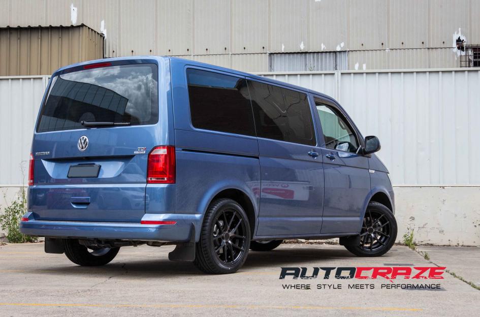 VOLKSWAGEN MULTIVAN TARGA BLACK   MACHINED WITH DOUBLE DARK TINT