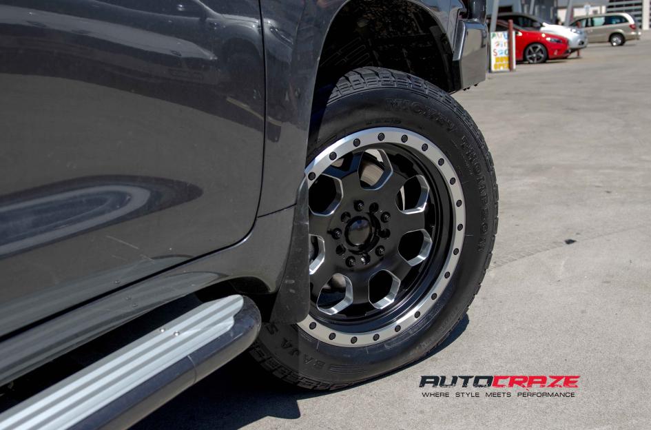 TOYOTA LANDCRUSIER SAVAGE MATTE BLACK MILLED ACCENTS