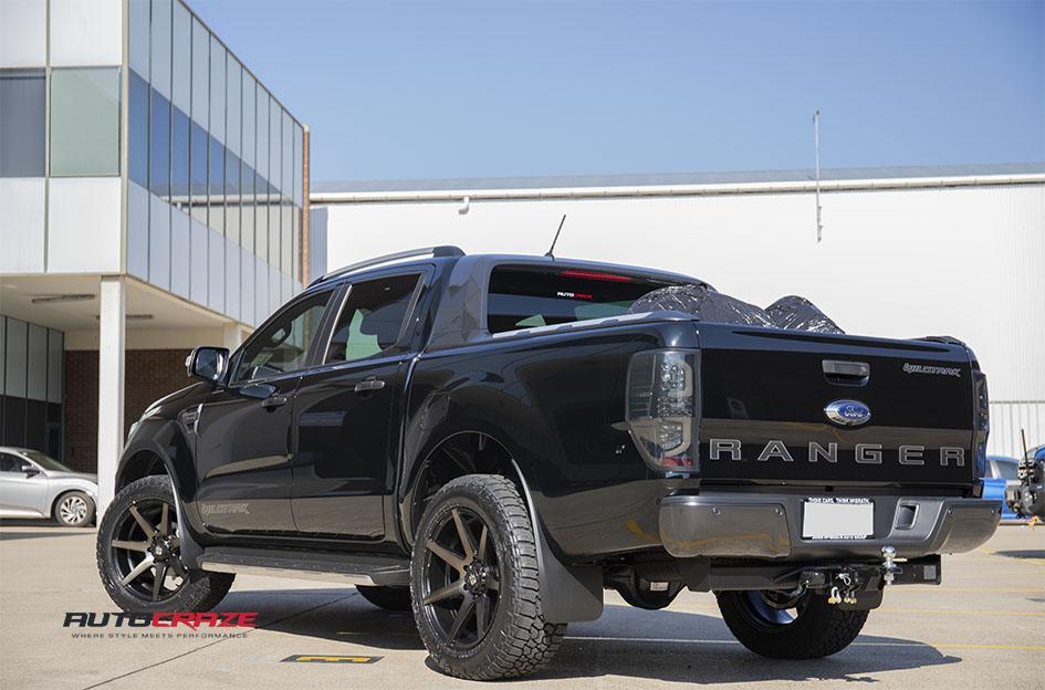 FORD RANGER AVALANCHE MACHINED FACE MATTE BLACK DARK TINT