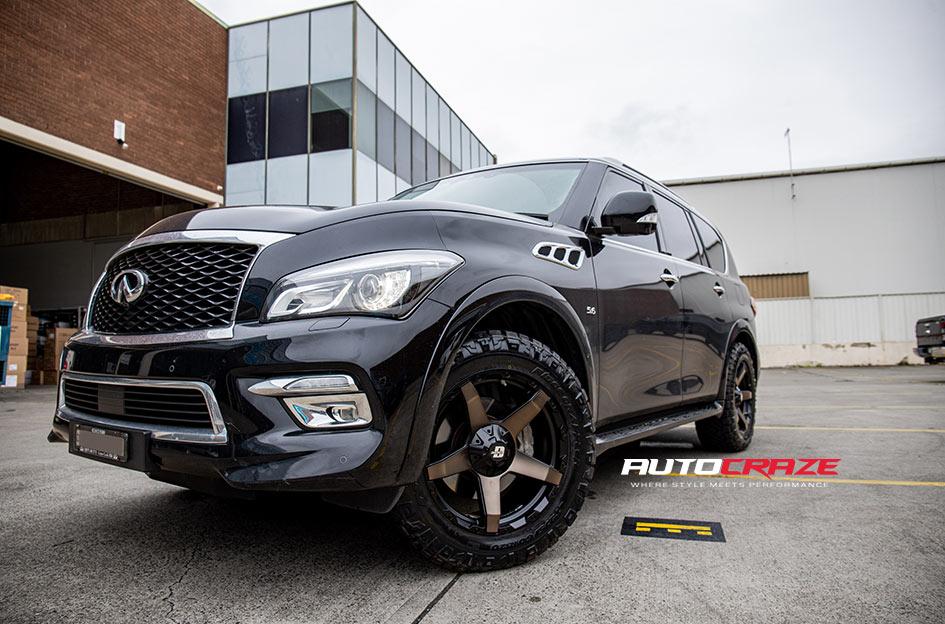 INFINITI QX80 EXODUS MATTE BLACK TINTED FACE